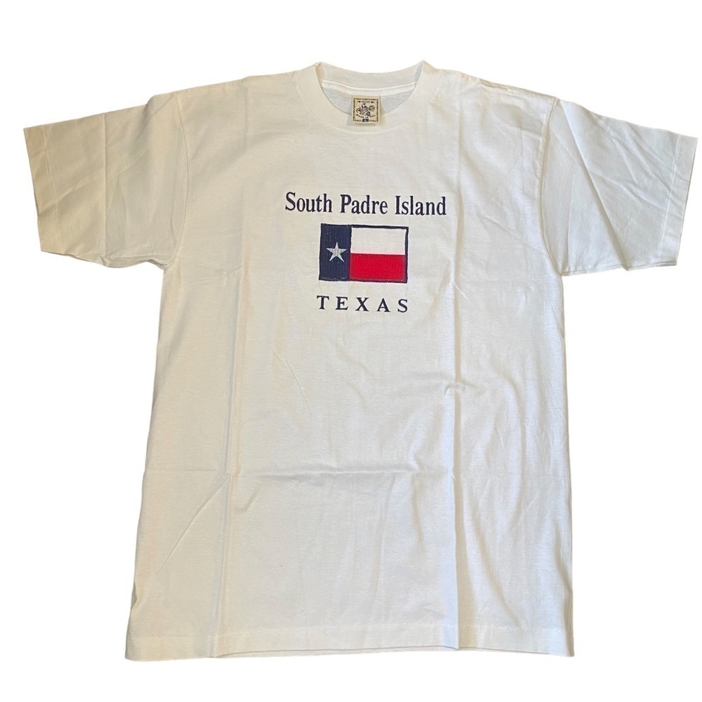 Vintage Single Stitch Made In USA White Texas Tee Size Large